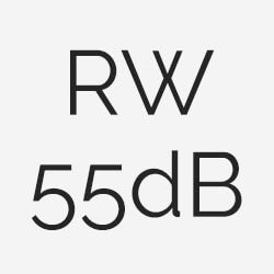 Sound reduction ratings up to Rw 55dB
